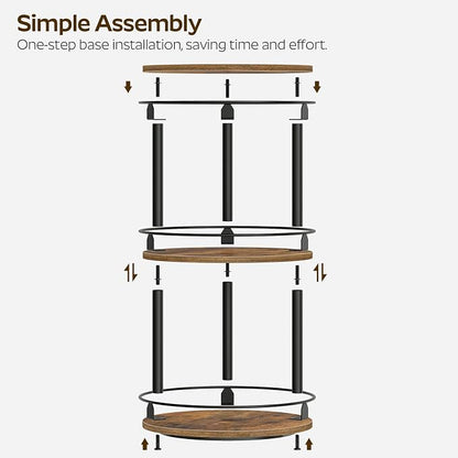 3-Tier Lazy Susan Organizer, Rotating Spice Rack, Spinning Organizer, - Image 5