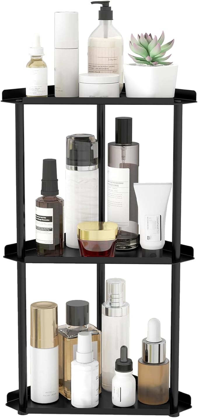 3 Tier Bathroom Counter Organizer, Vanity Organizer Corner Shelf, Makeup by Jesginboo