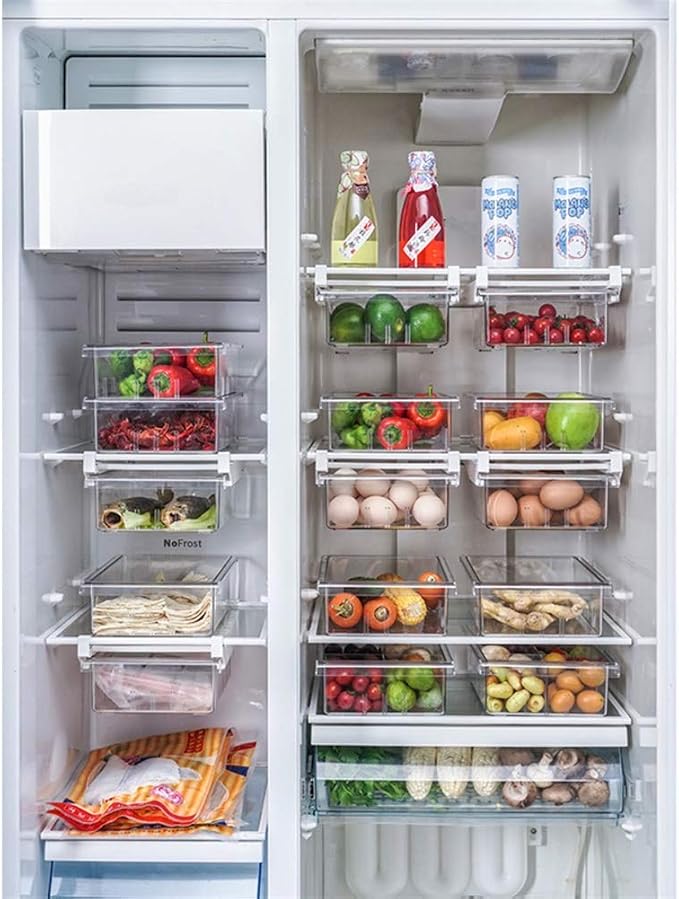 YekouMax Fridge Drawer Organizer, Refrigerator Organizer Bins, Pull Out - Image 2