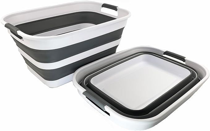 SAMMART 27L Collapsible Plastic Laundry Basket - Image 2