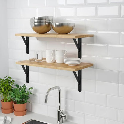 6 Pack L12 x H 8" Black Heavy Duty Shelf Brackets - Image 6