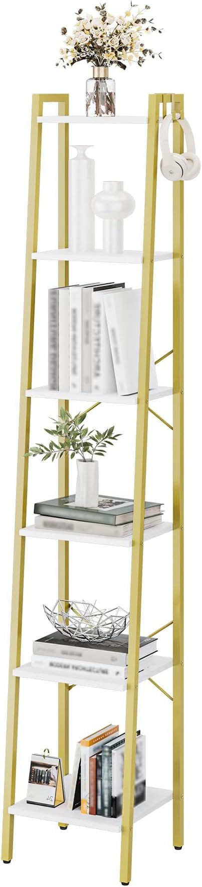 Hzuaneri Ladder Shelf, Freestanding Corner Storage Shelf | Bookcase - Image 8