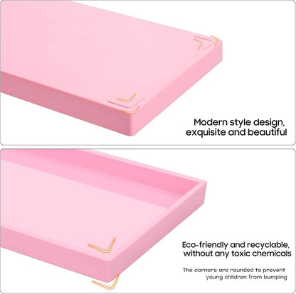 Vanity and Bathroom Tray, 7.7" ABS Countertop Organizer, Waterproof Vanity Tray - Image 6