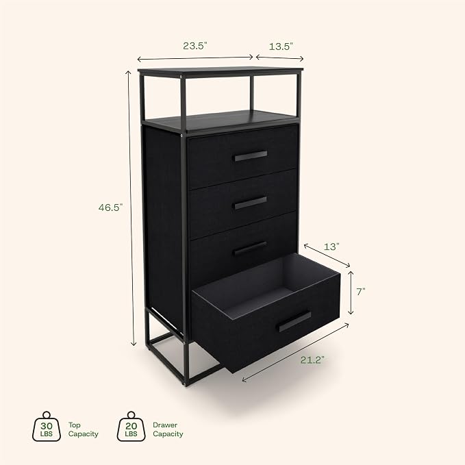 tinge Zana Premium Fabric Dresser - Image 3