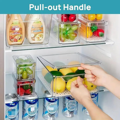 INNOVATIVE LIFE 14 Pack Refrigerator Organizers and Storage, Stackable Fridge - Image 3