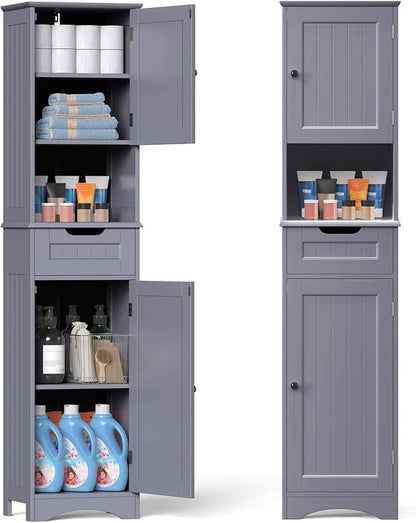 Gizoon 67” H Tall Bathroom Storage Cabinet, Narrow Storage Cabinet, Living Room by Gizoon