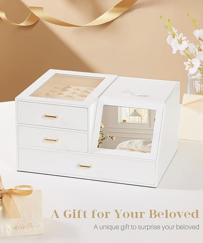 Homde Women Mirror Jewelry Box: Organizer Case - Image 7