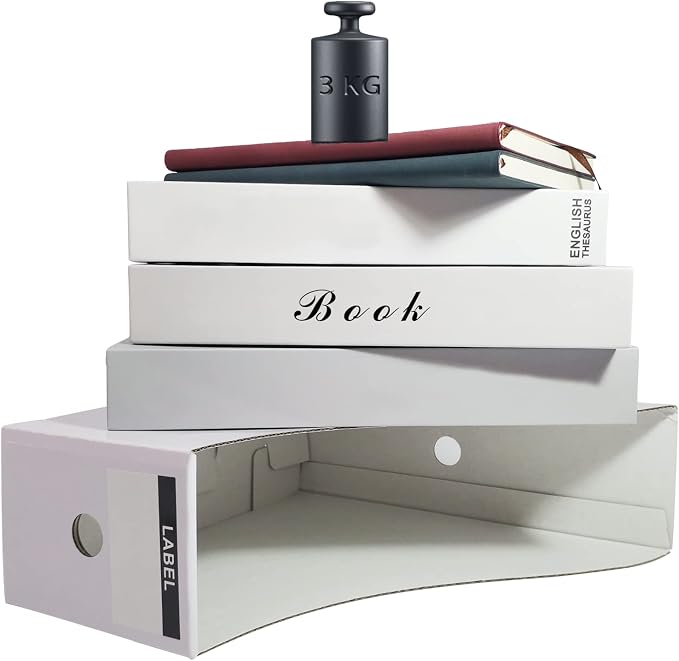 Limitliho 6 Pack White Cardboard Magazine Holder - Image 4