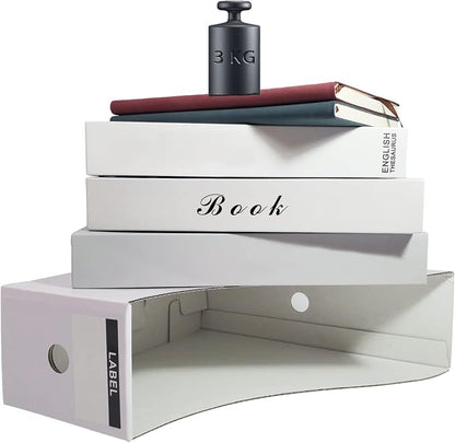 Limitliho 6 Pack White Cardboard Magazine Holder - Image 4