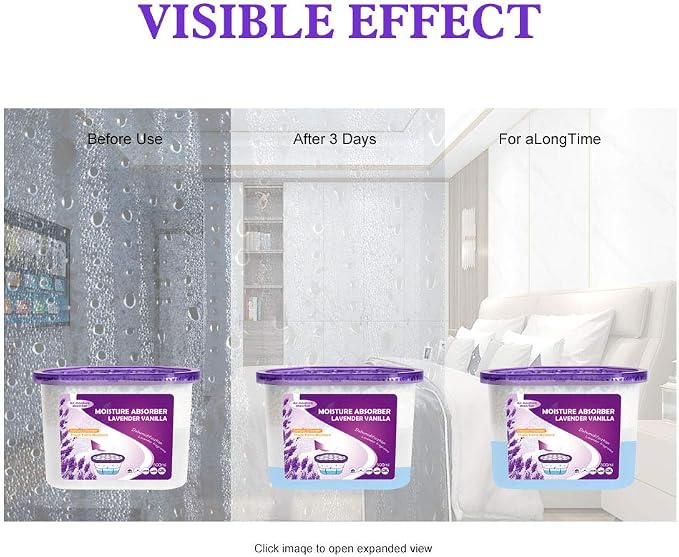 CANAGER Lavender Vanilla, Fresh Scent, Moisture Absorber Box, Odor Eliminator - Image 6