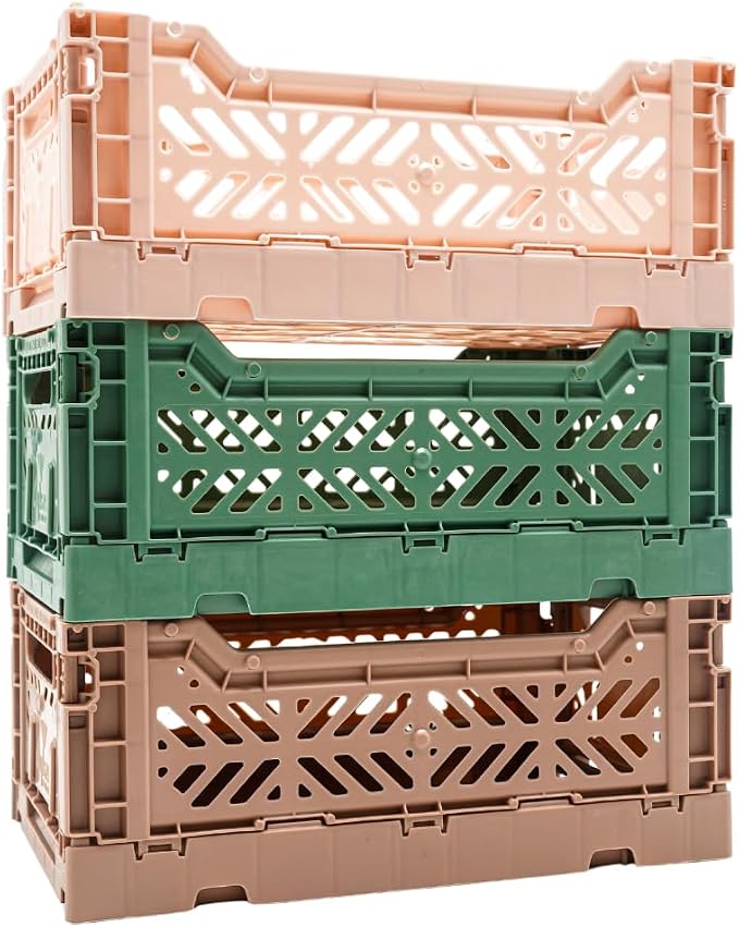 Collapsible Storage Box, Foldable Crate Organizer Bin by LunaCrates