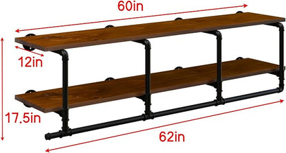 Wall Mounted Clothes Rack 12 Inch Deep, 60 Inch Heavy Duty Garment Rack - Image 8