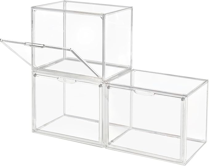 Clear Stackable Plastic Storage Bins by HaveANiceDay