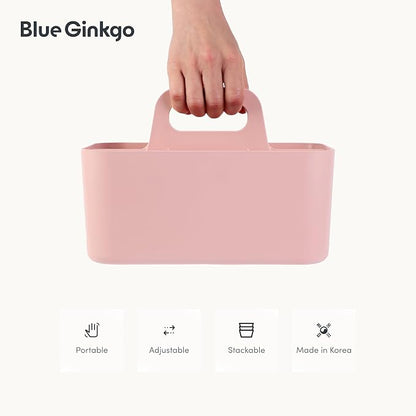 BLUE GINKGO Stackable Organizer Caddy – Korean-Made Portable Tote - Image 5