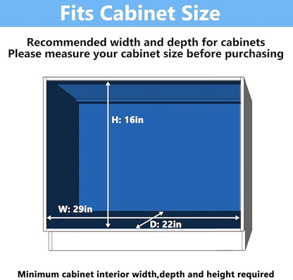 2 Tier Individual Pull Out Cabinet Organizer 28½" W x 21½" D, Heavy Duty - Image 4