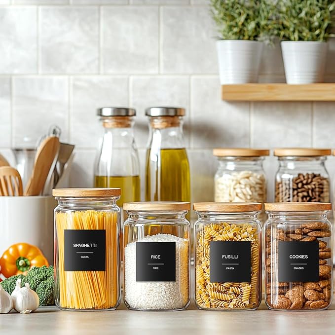 288 Pantry Labels for Food Containers, Jars and Kitchen - Image 6