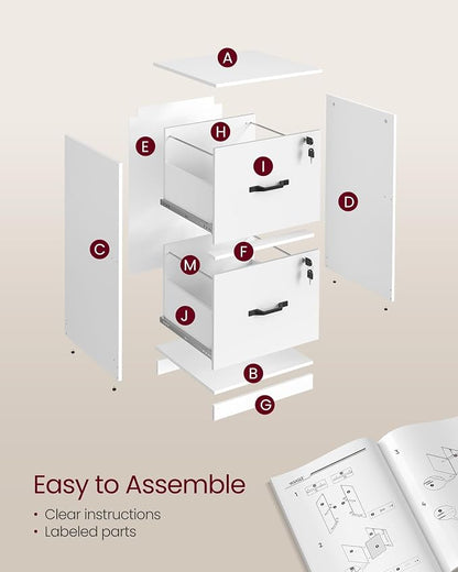 VASAGLE 2 Drawers File Cabinet - Image 3