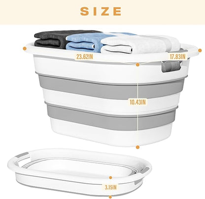 43L Collapsible Laundry Baskets Plastic, Pop Up Laundry hamper/Storage Container - Image 7