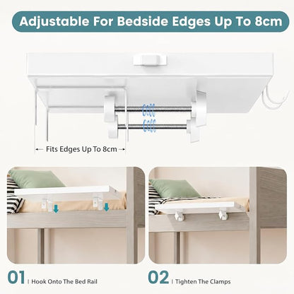 Bedside Shelf Metal, Metal Clip on Bedside Table Shelf - Image 6