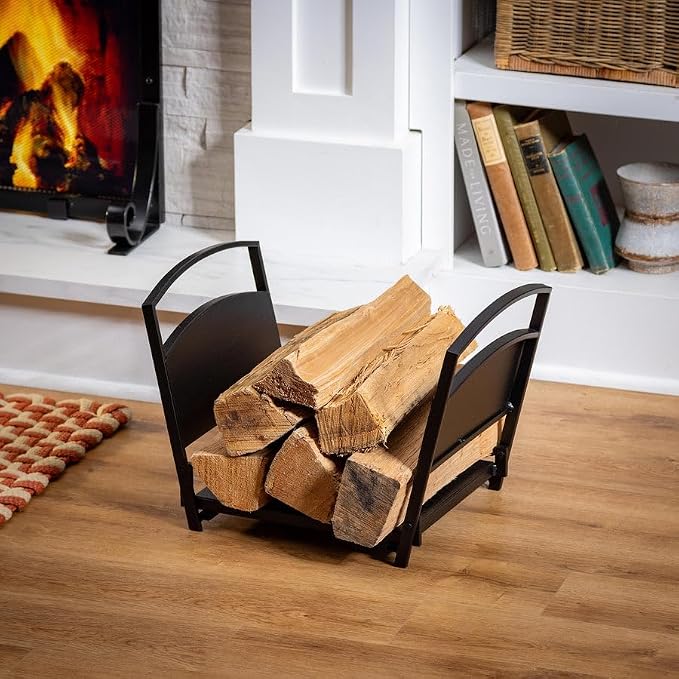 Plow & Hearth Log Rack, wood Bin Kindling Storage - Image 4