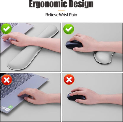 Bloss Leather Desk Pad and Keyboard Wrist Rest, Large Mouse Pad + Keyboard - Image 5