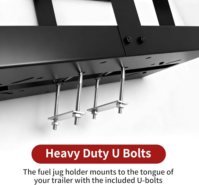 Upgrade Fuel Jug Holder, Fits Two 5 Gallon | Gas Can Holder - Image 6