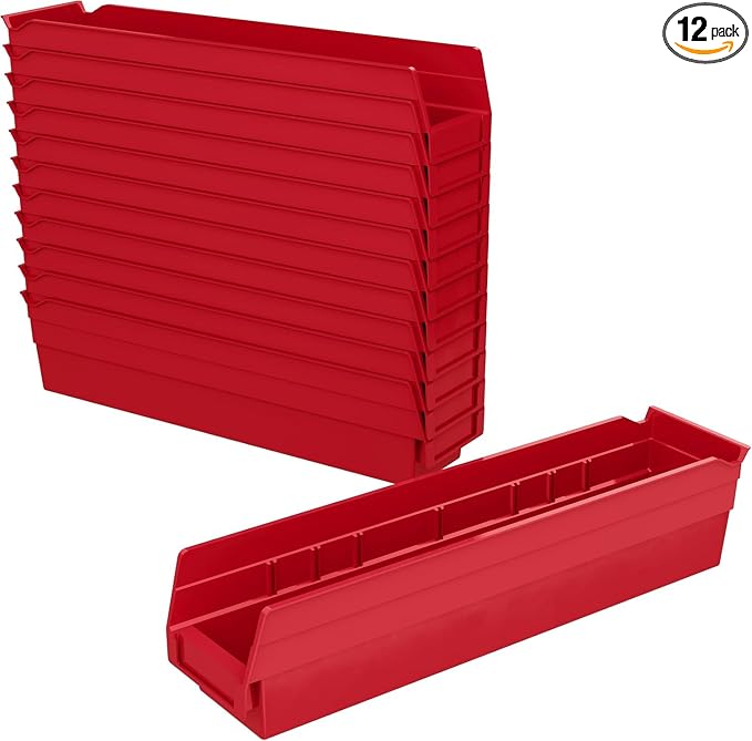 Akro-Mils 30128 Heavy Duty Plastic Shelf Bins, Refrigerator, Drawer Organization by Akro-Mils