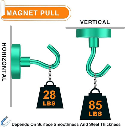 MIKEDE Strong Magnetic Hooks, 120Lbs Heavy Duty Magnetic Hooks - Image 3