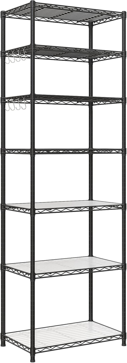 SONGMICS 7-Tier Storage Shelves, Wire Shelving Unit, Kitchen Metal Shelves by Unknown