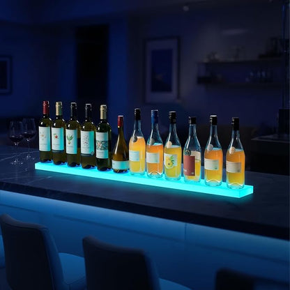 VEVOR LED Lighted Liquor Bottle Display, 1 Tier 48 Inches Whiskey Rack - Image 8