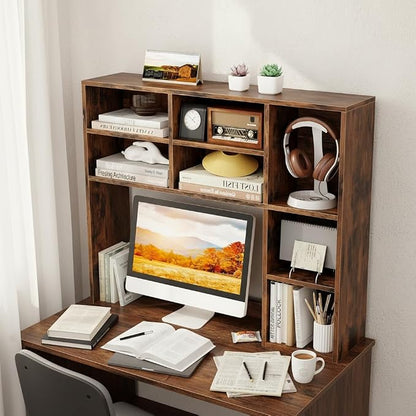 Tangkula Desktop Bookshelf, 3-Tier Desk Display Rack Organizer - Image 2