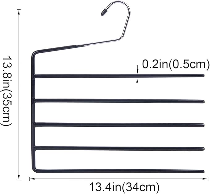 Nature Smile Pants Hangers 3pack, Heavy Duty Multi Layers Space Saving Slack - Image 3