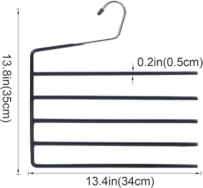 Nature Smile Pants Hangers 3pack, Heavy Duty Multi Layers Space Saving Slack - Image 3