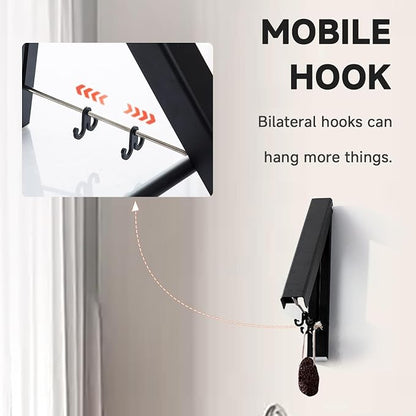 Retractable Clothes Drying Rack, Space Saver Wall-Mounted Retractable & - Image 5
