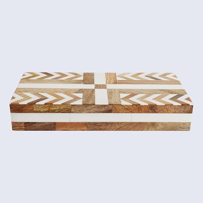 Handicrafts Home White Large Decorative Storage Box - Image 4