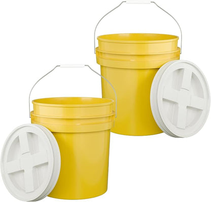 5-Gallon Yellow Bucket Pail by EconoHome