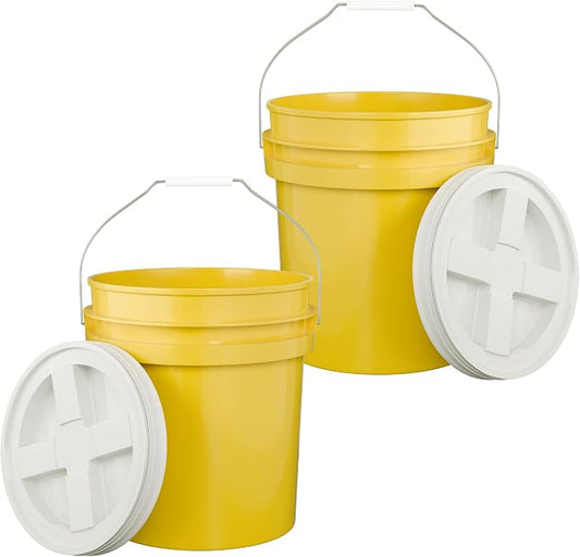 5-Gallon Yellow Bucket Pail by EconoHome