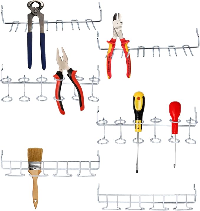 MDEOOSKY Stainless Steel Pegboard Tool Organizer Set, Heavy Duty Screwdriver & - Image 7