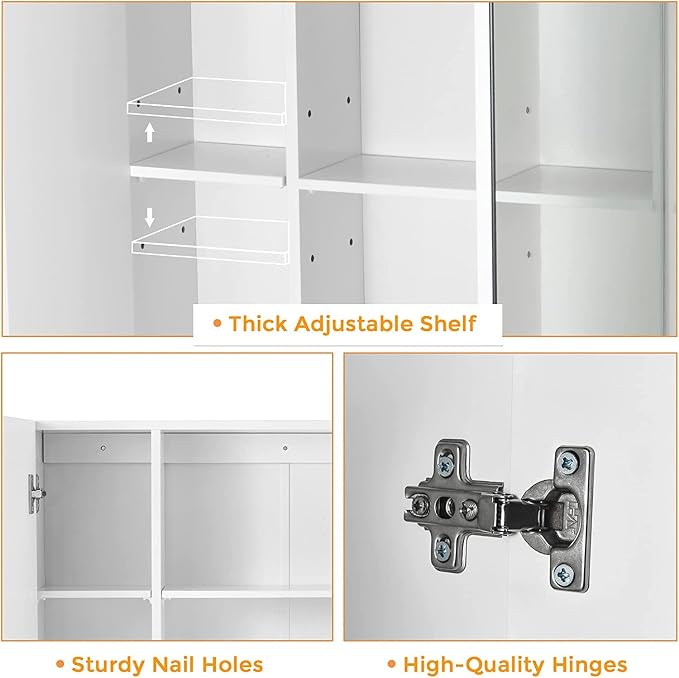 DICTAC Medicine Cabinet Bathroom Mirror Cabinet - Image 10