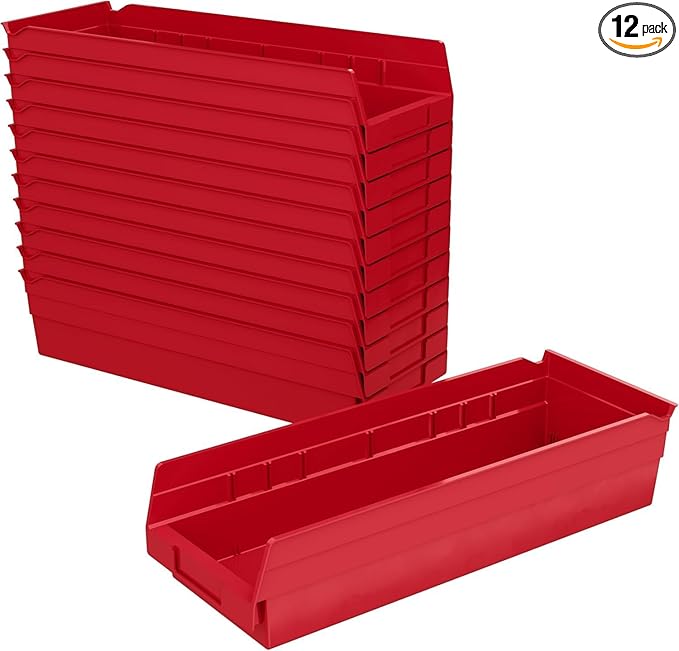 Akro-Mils 30138 Plastic Shelf Bins, Heavy Duty Storage Bins by Akro-Mils