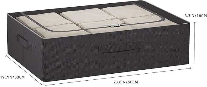 CYhom Under Bed Storage Bins Frame Storage Box Oxford Fabric Sturdy Underbed - Image 6