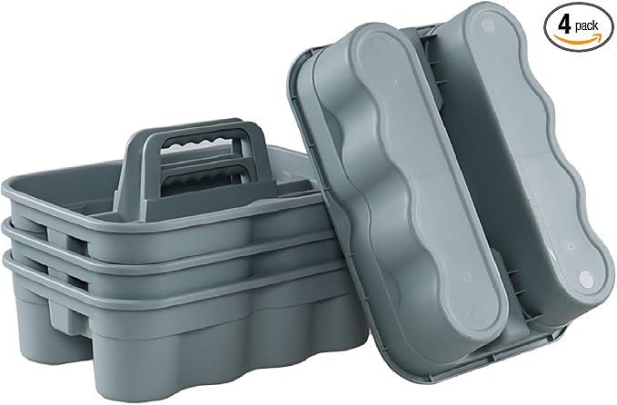Plastic Cleaning Storage Caddy, Plastic Cleaning Supplies Caddy by Wakikini