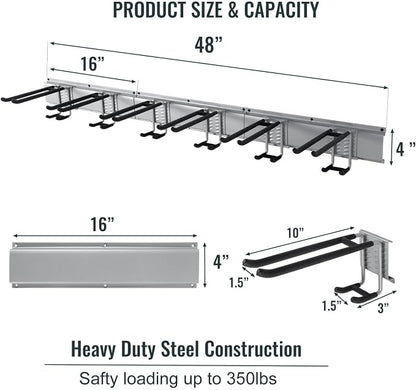 Wall Mount Tool Storage Rack, Garage Organization, Heavy Duty Garage Storage - Image 7