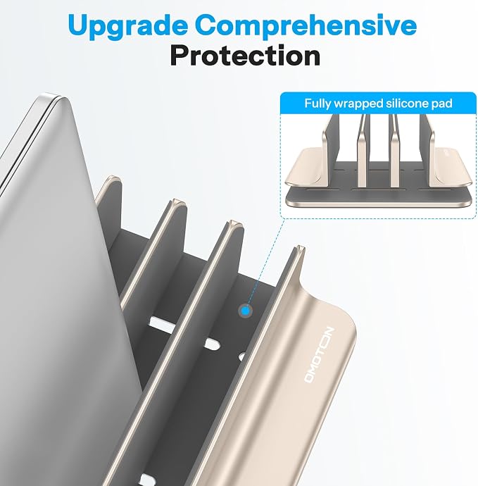 OMOTON Vertical Laptop Stand, Desktop Aluminum Mac Book Stand - Image 4
