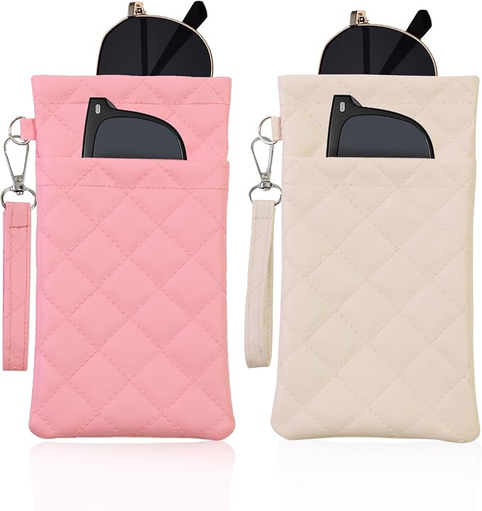 Double Eyeglass Case Soft Dual Glasses Case by FLYINGMAGE