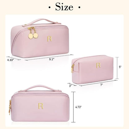 Birthday Gifts for Women Teen Girl, Personalized Initial Makeup Organizer Bag - Image 5