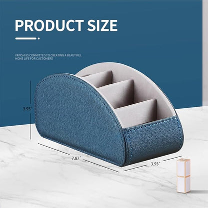 Remote Control Holder, Leather 5 Rooms Desk Organizer and Decorations - Image 3