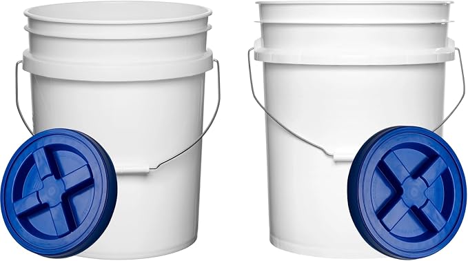 House Naturals Food Grade 5 Gallon Made in USA Plastic Bucket by House+Naturals