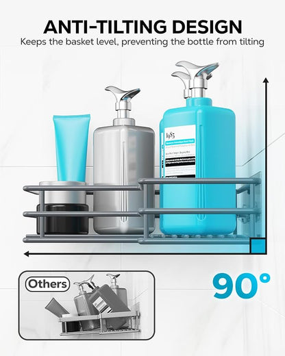 Nieifi Adhesive Corner Shower Caddy Shelf Basket Rack - Image 6
