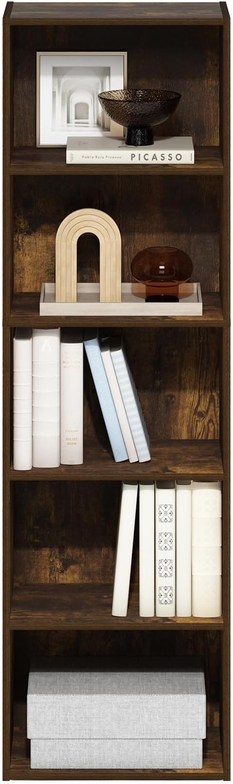 Furinno LUDER Book Shelf, 5-Cube Bookshelf, Bookcase - Image 6